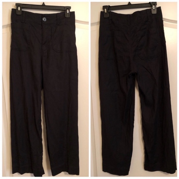 Anthropologie Maeve Colette Wide Leg Pant Linen Blend - Picture 4 of 7